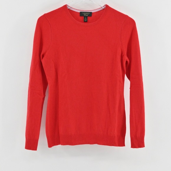 Charter Club Womens Cashmere Sweater Size S Red Crew Neck Cozy Quiet Luxury - Picture 1 of 12